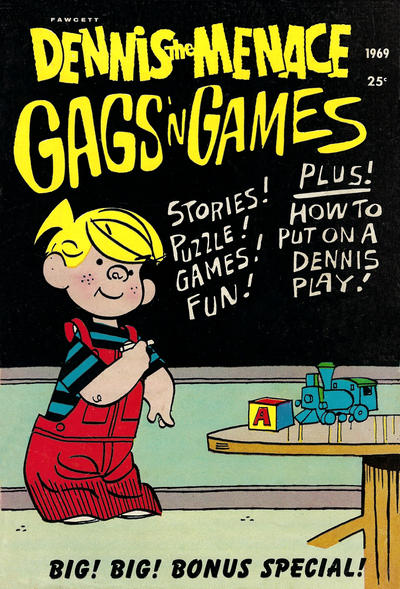 Cover for Dennis the Menace Giant (Hallden; Fawcett, 1958 series) #66 - Dennis the Menace Gags 'n Games