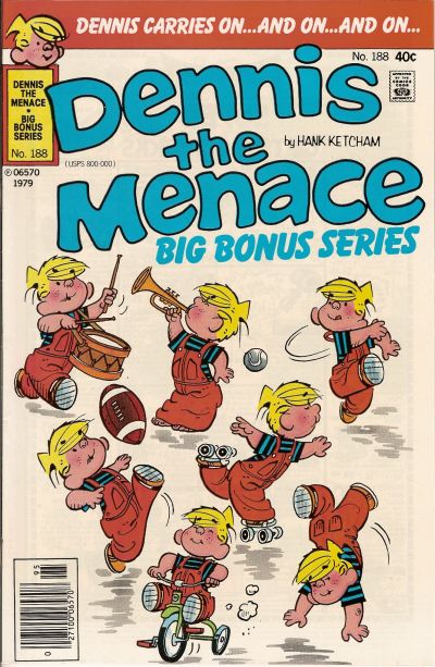 Cover for Dennis the Menace Bonus Magazine Series (Hallden; Fawcett, 1970 series) #188