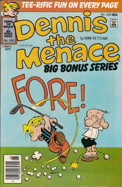 Cover for Dennis the Menace Bonus Magazine Series (Hallden; Fawcett, 1970 series) #189
