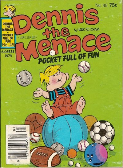 Cover for Dennis the Menace Pocket Full of Fun (Hallden; Fawcett, 1969 series) #45