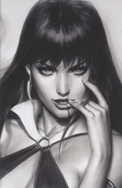 Cover for Vampirella (Dynamite Entertainment, 2019 series) #5 [Charcoal Virgin Cover by Artgerm]