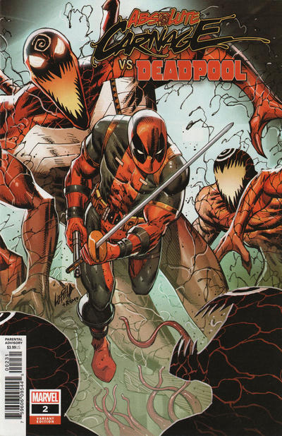 Cover for Absolute Carnage vs. Deadpool (Marvel, 2019 series) #2 [Rob Liefeld Connecting Cover]