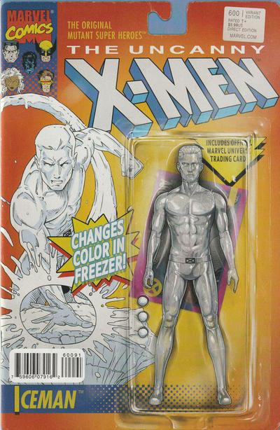 Cover for Uncanny X-Men (Marvel, 2013 series) #600 [John Tyler Christopher Action Figure (Iceman)]