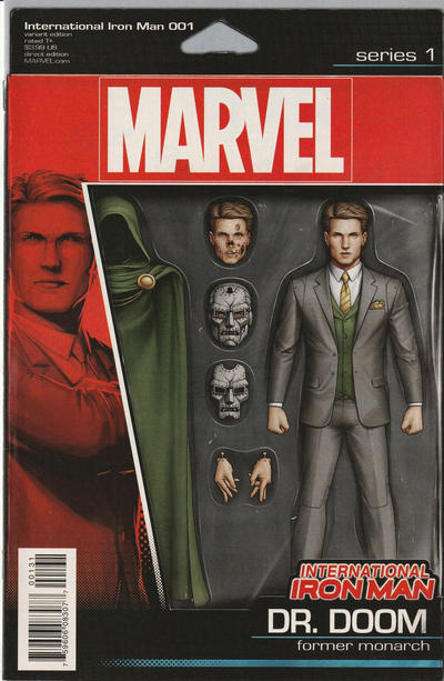 Cover for International Iron Man (Marvel, 2016 series) #1 [John Tyler Christopher Action Figure (Dr. Doom)]
