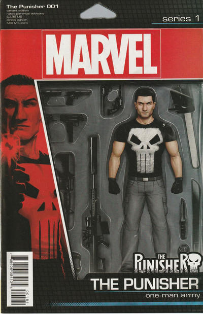 Cover for The Punisher (Marvel, 2016 series) #1 [John Tyler Christopher Action Figure (The Punisher)]