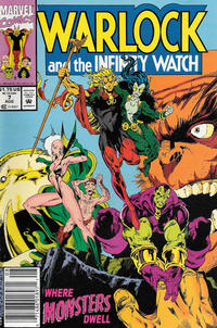 Cover for Warlock and the Infinity Watch (Marvel, 1992 series) #7 [Direct]