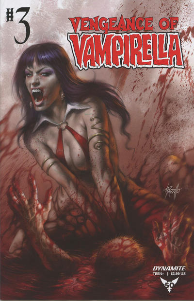 Cover for Vengeance of Vampirella (Dynamite Entertainment, 2019 series) #3 [Cover A Lucio Parrillo]