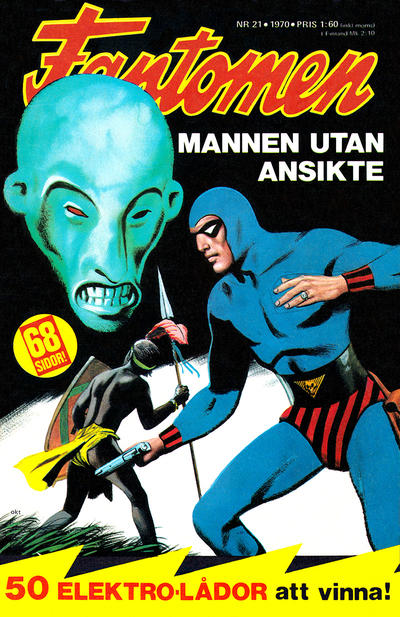Cover for Fantomen (Semic, 1958 series) #21/1970