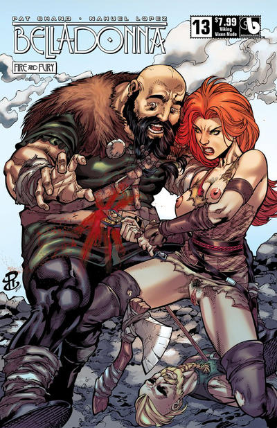 Cover for Belladonna: Fire and Fury (Avatar Press, 2017 series) #13 [Viking Vixen Nude Variant]