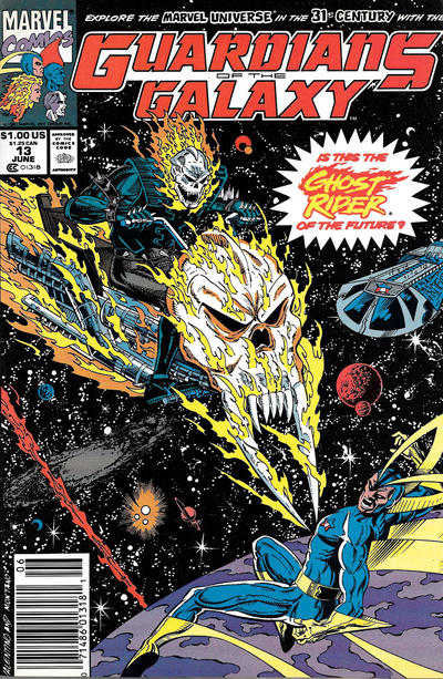 Cover for Guardians of the Galaxy (Marvel, 1990 series) #13 [Newsstand]