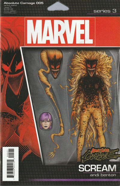 Cover for Absolute Carnage (Marvel, 2019 series) #5 [John Tyler Christopher Action Figure (Scream)]