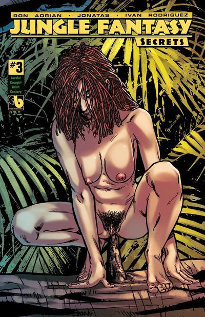 Cover for Jungle Fantasy: Secrets (Avatar Press, 2018 series) #3 [Lorelei Cowgirl Adult Century]