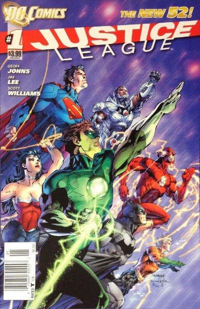 Cover for Justice League (DC, 2011 series) #1 [Newsstand]