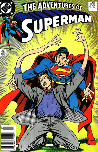Cover for Adventures of Superman (DC, 1987 series) #458 [Newsstand]