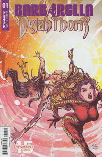 Cover for Barbarella/Dejah Thoris (Dynamite Entertainment, 2019 series) #1 [Cover A Zach Hsieh]