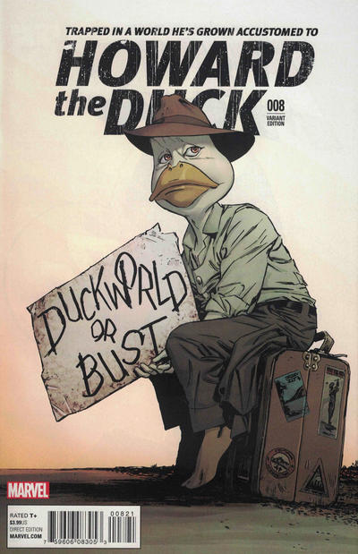 Cover for Howard the Duck (Marvel, 2016 series) #8 [Variant Edition - Butch Guice 'Classic' Cover]