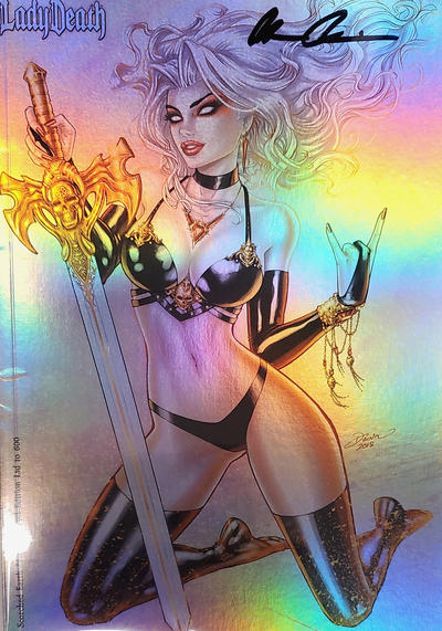Cover for Lady Death: Scorched Earth (Coffin Comics, 2019 series) #1 [Holo-Foil Edition]