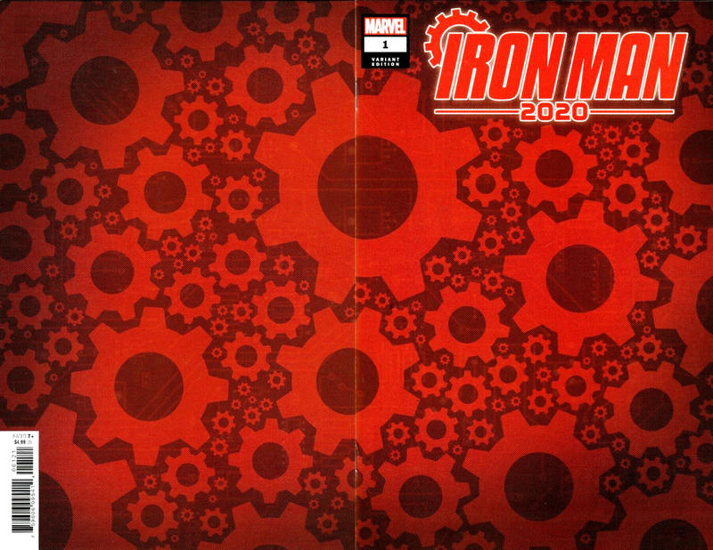 Cover for Iron Man 2020 (Marvel, 2020 series) #1 ['Gears' Design Wraparound]