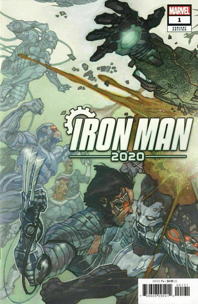 Cover for Iron Man 2020 (Marvel, 2020 series) #1 [Simone Bianchi Connecting]
