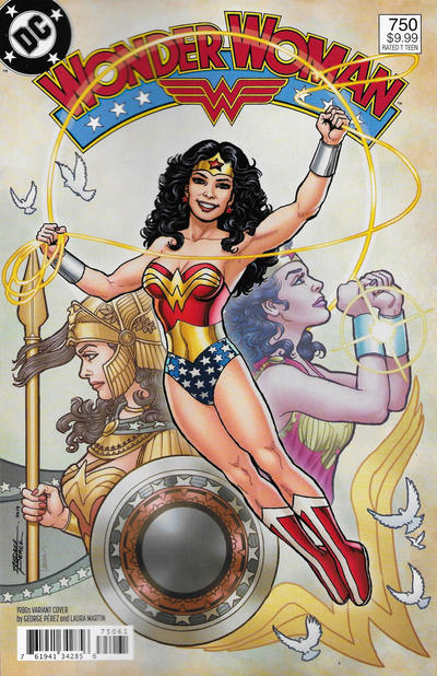 Cover for Wonder Woman (DC, 2016 series) #750 [1980s Variant Cover by George Pérez and Laura Martin]