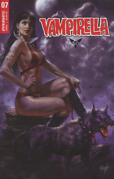 Cover for Vampirella (Dynamite Entertainment, 2019 series) #7 [Incentive Cover Lucio Parrillo]