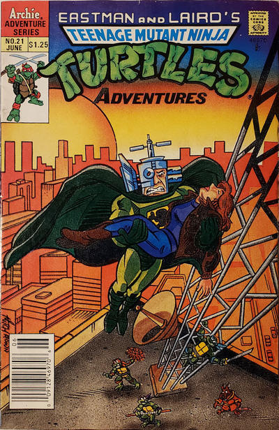 Cover for Teenage Mutant Ninja Turtles Adventures (Archie, 1989 series) #21 [Newsstand]