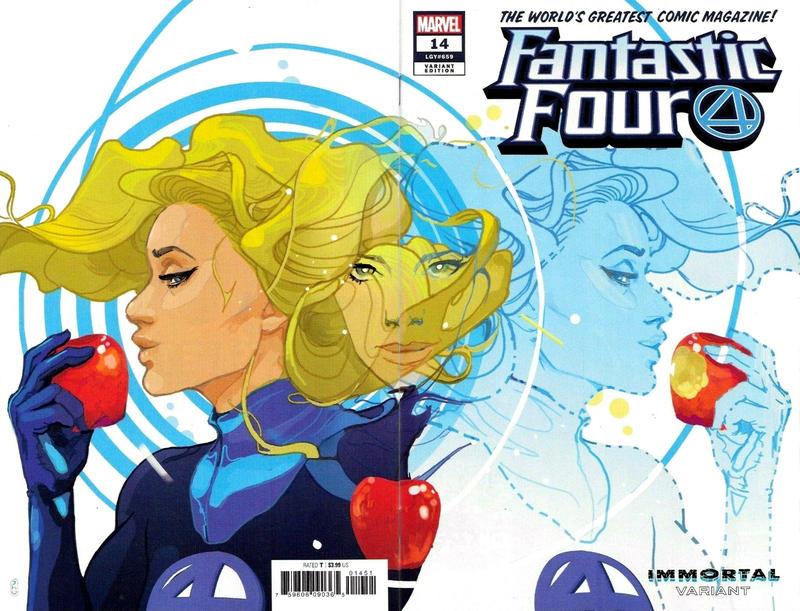 Cover for Fantastic Four (Marvel, 2018 series) #14 (659) [Christian Ward 'Immortal' Wraparound (Invisible Woman)]