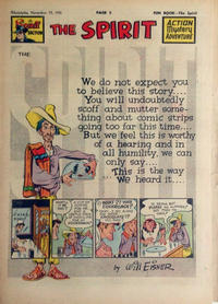 Cover Thumbnail for The Spirit (Register and Tribune Syndicate, 1940 series) #11/19/1950