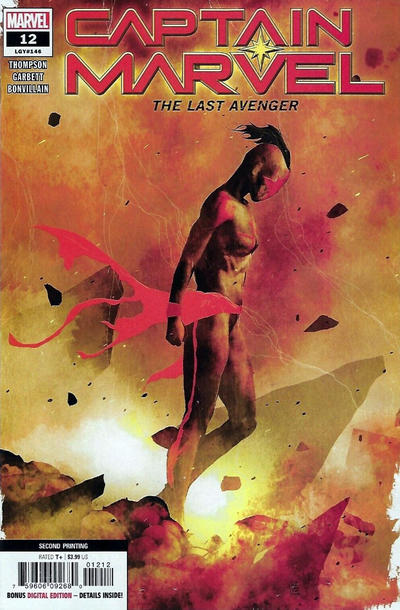Cover for Captain Marvel (Marvel, 2019 series) #12 (146) [Second Printing - Andrea Sorrentino]