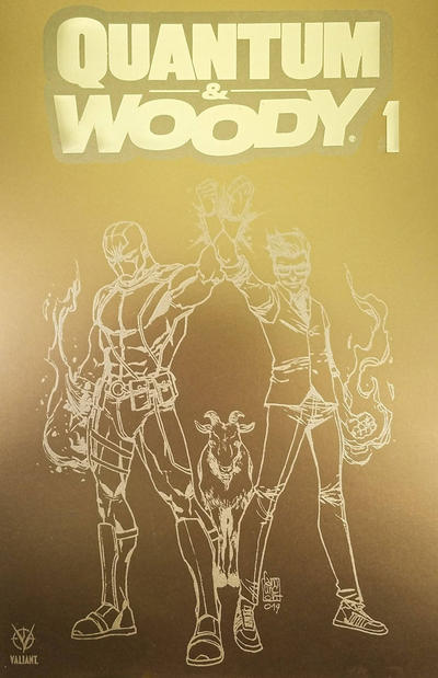 Cover for Quantum and Woody (Valiant Entertainment, 2020 series) #1 [Cover E - Fool's Gold]