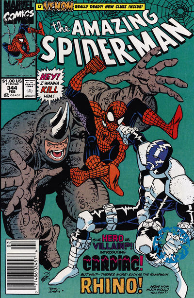 Cover for The Amazing Spider-Man (Marvel, 1963 series) #344 [Mark Jewelers]