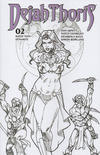 Cover Thumbnail for Dejah Thoris (2019 series) #2 [Incentive Black and White Cover Joe Linsner]