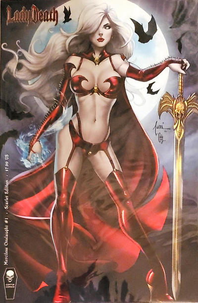 Cover for Lady Death: Merciless Onslaught (Coffin Comics, 2017 series) #1 [Scarlet Edition Billy Tucci]