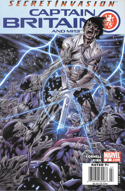 Cover for Captain Britain and MI: 13 (Marvel, 2008 series) #2 [Newsstand]
