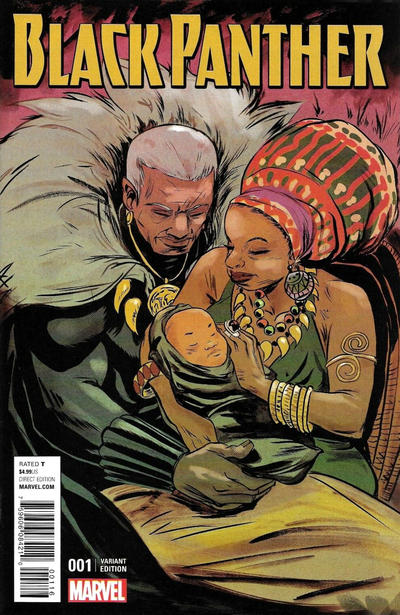 Cover for Black Panther (Marvel, 2016 series) #1 [Incentive Sanford Greene Connecting Cover A Variant]