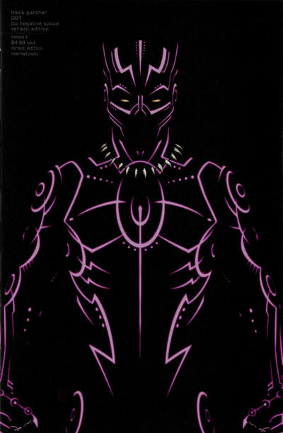 Cover for Black Panther (Marvel, 2016 series) #1 [John Tyler Christopher Negative Space Black Panther Variant]