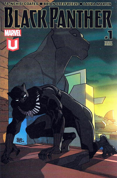 Cover for Black Panther (Marvel, 2016 series) #1 [Marvel Unlimited Pasqual Ferry Variant]