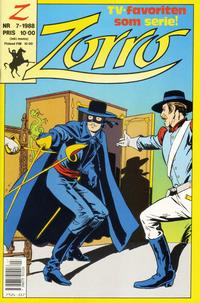 Cover Thumbnail for Zorro (Hemmets Journal, 1988 series) #7/1988