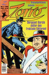 Cover Thumbnail for Zorro (Hemmets Journal, 1988 series) #9/1988