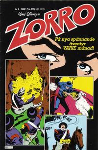Cover Thumbnail for Zorro (Hemmets Journal, 1981 series) #2/1982