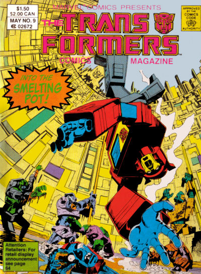 Cover for The Transformers Comics Magazine (Marvel, 1987 series) #9
