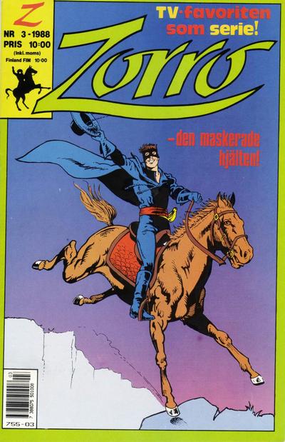 Cover for Zorro (Hemmets Journal, 1988 series) #3/1988