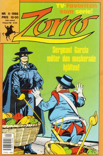 Cover for Zorro (Hemmets Journal, 1988 series) #5/1988