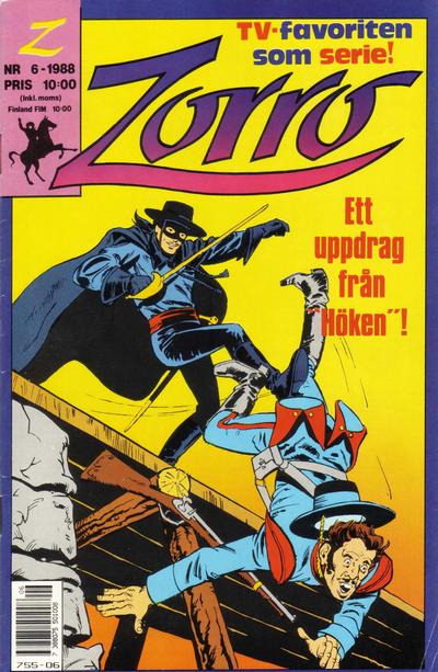 Cover for Zorro (Hemmets Journal, 1988 series) #6/1988