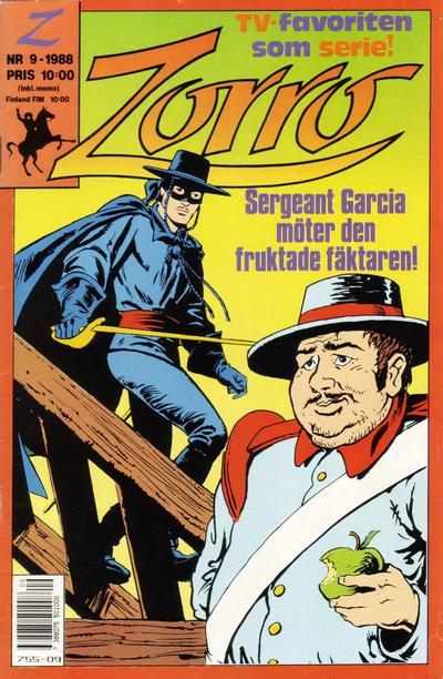 Cover for Zorro (Hemmets Journal, 1988 series) #9/1988