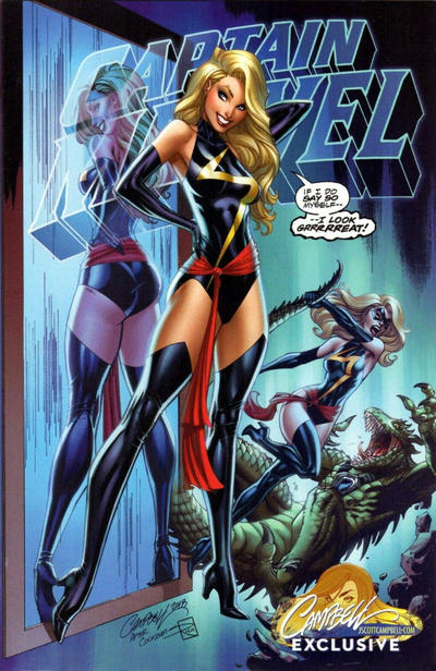 Cover for Captain Marvel (Marvel, 2019 series) #1 [J Scott Campbell.com Exclusive Cover B]
