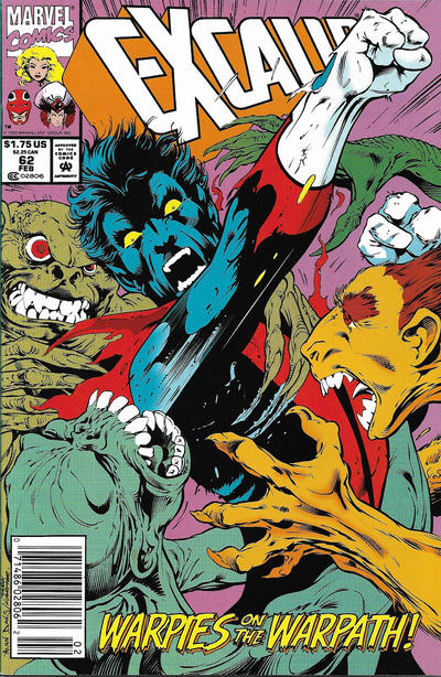 Cover for Excalibur (Marvel, 1988 series) #62 [Newsstand]