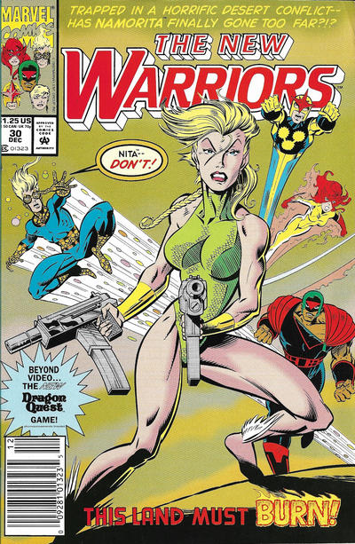Cover for The New Warriors (Marvel, 1990 series) #30 [Newsstand]
