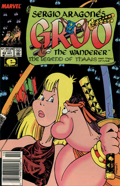 Cover for Sergio Aragonés Groo the Wanderer (Marvel, 1985 series) #82 [Newsstand]
