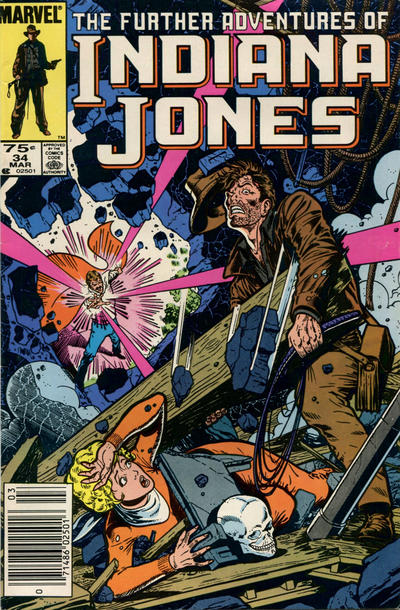 Cover for The Further Adventures of Indiana Jones (Marvel, 1983 series) #34 [Newsstand]